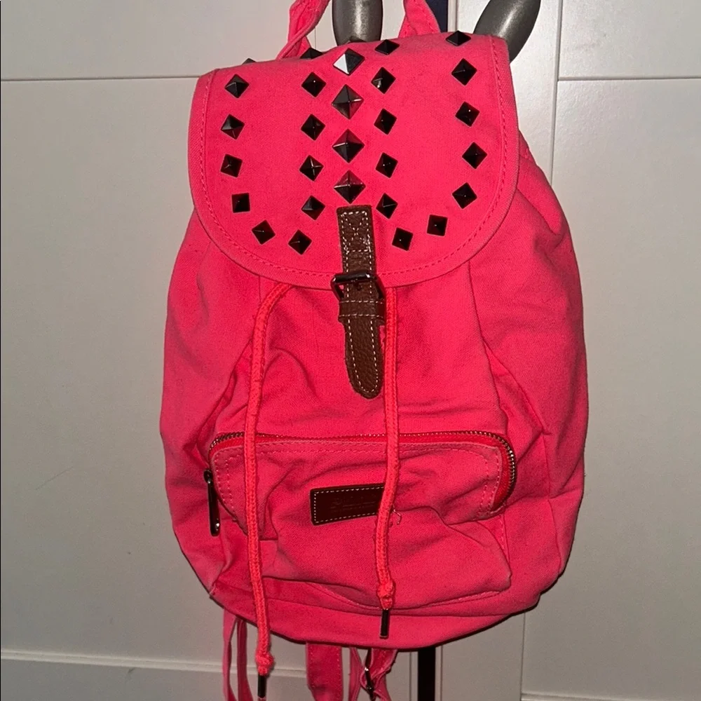 Pink Studded Backpack - Picture 1 of 2